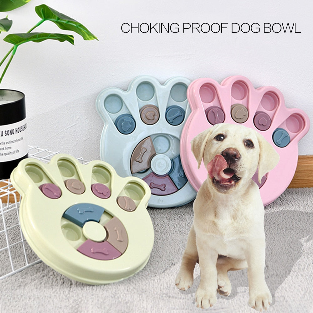  The UFO Interactive Push Button Food Treat Dispenser Bowl for  Dogs and Puppy for Fun Slow Feeding Puzzle Feeder : Pet Supplies